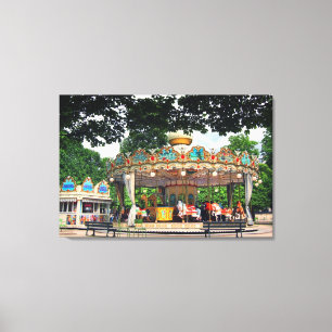 Carrousel in de Tuileries, Parijs, Frankrijk Canvas Afdruk