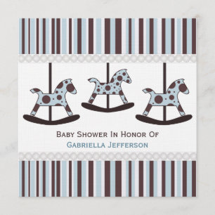 Carrousel : Invitation personnalisée de baby