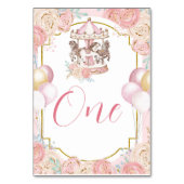 Carrousel magique rose et or Numéro de table (Dos)