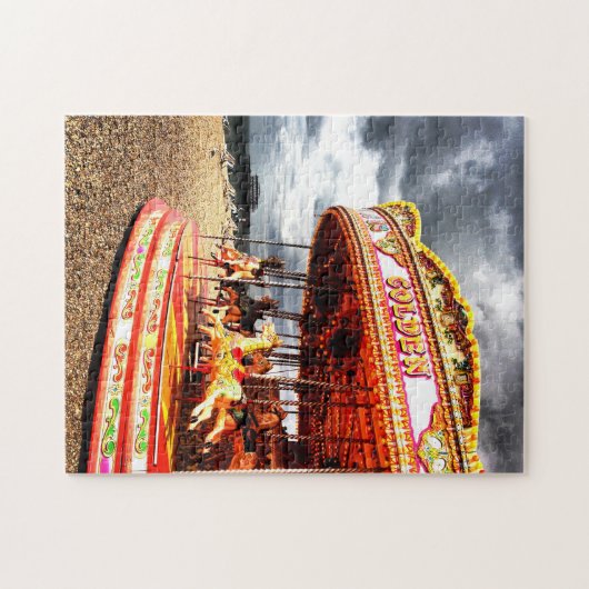 Carrousel op Brighton Beach Legpuzzel (Horizontaal)