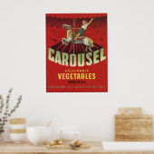 Carrousel  Oude groenten kratellabels Poster (Keuken)