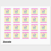 Carrousel Paard dank u Vierkante Sticker (Vel)