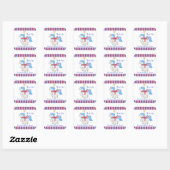 Carrousel Paard dank u Vierkante Sticker (Vel)