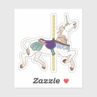 Carrousel Paard Eenhoorn Sticker