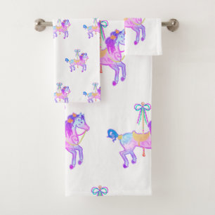 Carrousel Pony Badhanddoekenset Bad Handdoek
