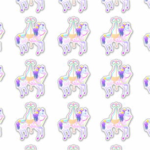 Carrousel Pony (blad) contour sticker