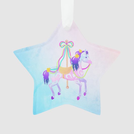 Carrousel Pony Star Acrylversiering Ornament (voorkant)