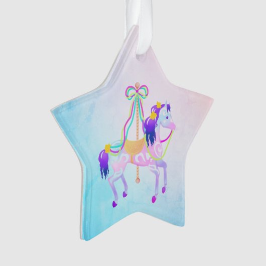 Carrousel Pony Star Acrylversiering Ornament (voorkant)