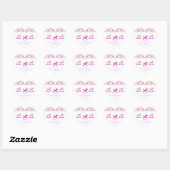 Carrousel rose et jaune : Stickers Baby shower (Feuille)