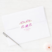 Carrousel rose et jaune : Stickers Baby shower (Enveloppe)