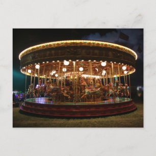 Carrousel 's nachts: De grote Dorset Steam Fair Briefkaart