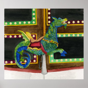 Carrousel Seahorse Poster/Print Poster