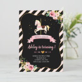 Carrousel uitnodiging voor verjaardag (Staand voorkant)