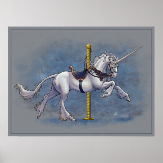 Carrousel Unicorn Poster