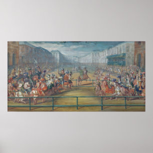 Carrousel van Amazons in 1682 Poster