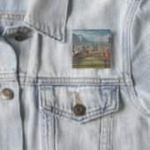 Carrousel van Amazons in 1682 Vierkante Button 5,1 Cm (In situ)