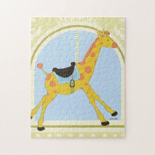 CarrouselGiraffe van June Erica Vess Legpuzzel (Verticaal)