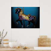 Carrouselpaard 32 x 24 Poster (Keuken)