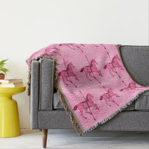 Carrouselpaard - Fuchsia Pink Deken