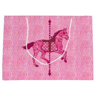 Carrouselpaard - Fuchsia Pink Large Cadeautasje