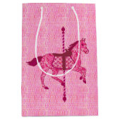 Carrouselpaard - Fuchsia Pink Medium Cadeauzakje (Voorkant)