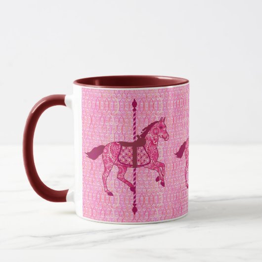 Carrouselpaard - Fuchsia Pink Mok (Links)
