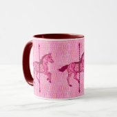 Carrouselpaard - Fuchsia Pink Mok (Voorkant links)