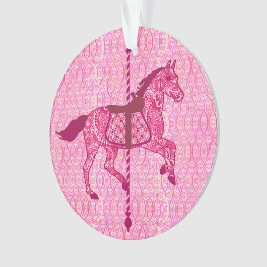 Carrouselpaard - Fuchsia Pink Ornament (voorkant)