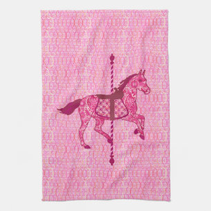 Carrouselpaard - Fuchsia Pink Theedoek