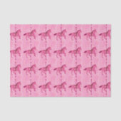 Carrouselpaard - Fuchsia Pink Tissuepapier (Voorkant)