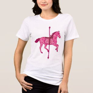 Carrouselpaard - Fuchsia Pink Tri-Blend Shirt