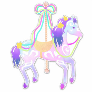 Carrouselpaard (grote) sticker