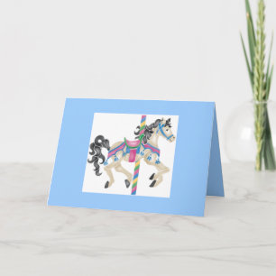 Carrouselpaard - Happy Birthday Kaart
