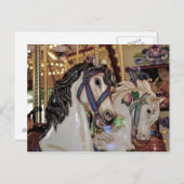 Carrouselpaarden afdrukken briefkaart (Voorkant / Achterkant)