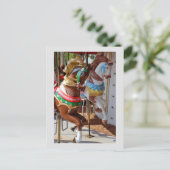 Carrouselpaarden briefkaart (Staand voorkant)