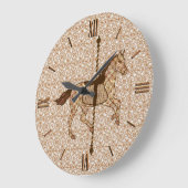 Carrouselpaarden - Chocolate Brown en Tan Grote Klok (Hoek)