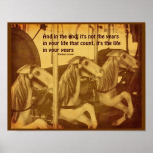 Carrouselpaarden: Life Attitude Quote Poster