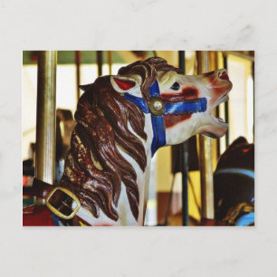 Carrouselpaarden Rides Amusementparken Briefkaart