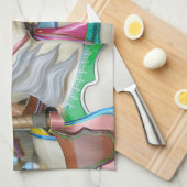 Carrouselpaarden Theedoek (Quarter Fold)