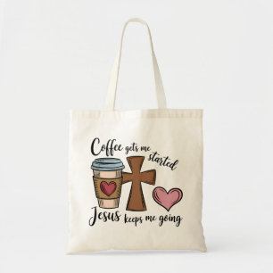 Carry Faith and Caffeine : Café & Jésus Sac fourre