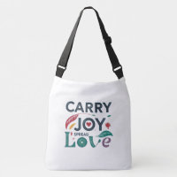Carry Joy, Spread Love - Cross-Body Bag (groot for