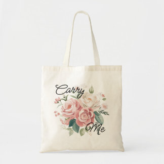 Carry Me Pink Rose Boeket Bloemen Tote Bag