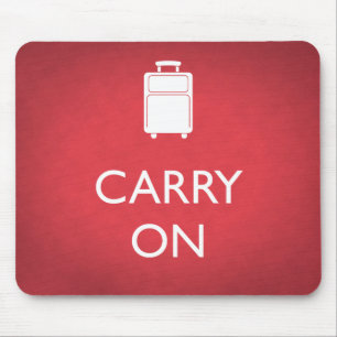 CARRY ON - Bagage - Grappige Rode Muismat