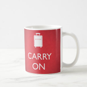CARRY ON - Luggage - Funny Red Koffiemok