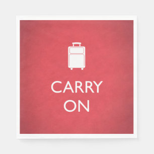 CARRY ON - Luggage - Funny Red Servetten