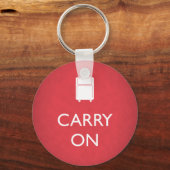 CARRY ON - Luggage - Funny Red Sleutelhanger (Voorkant)