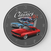 Cars à Muscles 60 Grande horloge