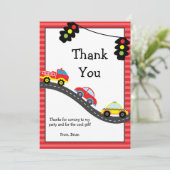 Cars Birthday Party Bedankt (Staand voorkant)