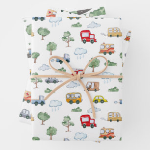 Cars Pattern Inpakpapier Vel