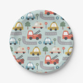Cars Pattern kids  Papieren Bordje (Voorkant)